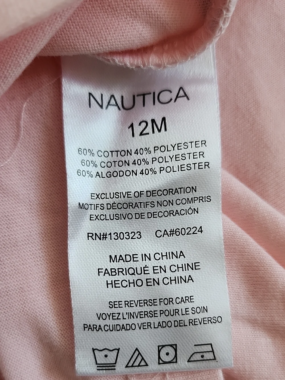 Nautica Boys 2-Piece Short Set Pink Multi-Logo Tee & Striped Shorts NWT